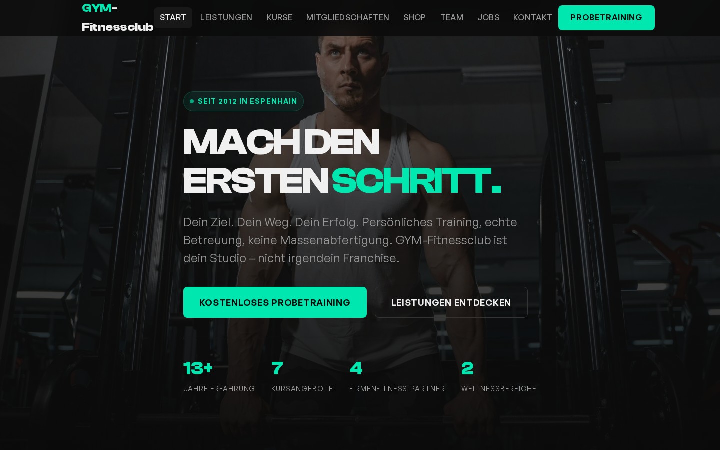 GYM-Fitnessclub Espenhain – Webdesign